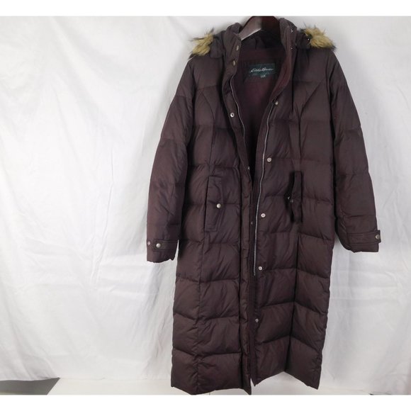 Eddie Bauer Jackets & Coats Eddie Bauer Womens Eggplant Faux Fur